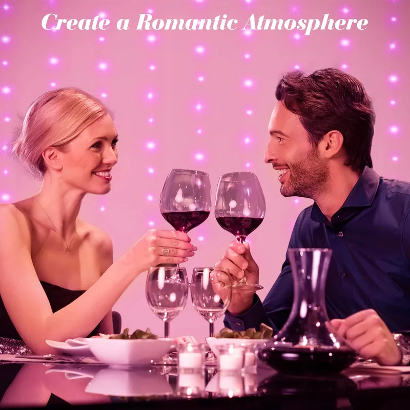 YIZHET Lichtgordijn 3x3m 300 LED Roze 8 Modi IP65 β foto 7