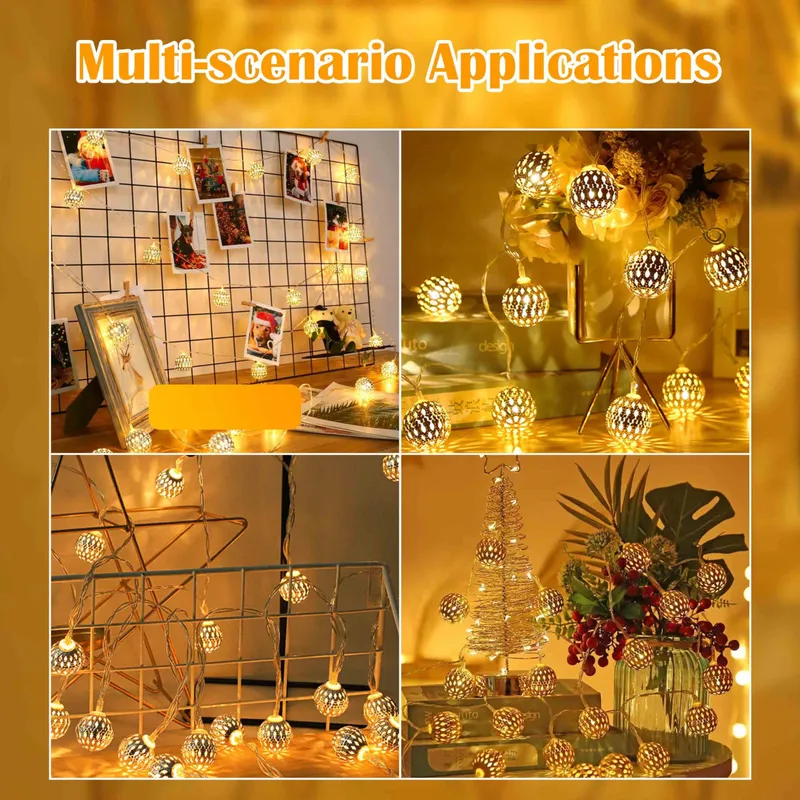 KIMUWOTE Decoratieve Lichtketting 5M 20 LED — foto 6