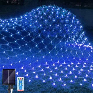 JIMACRO Solar Lichtnet 2x3m 192 LED 8 Modi Waterdicht — miniatuur 1