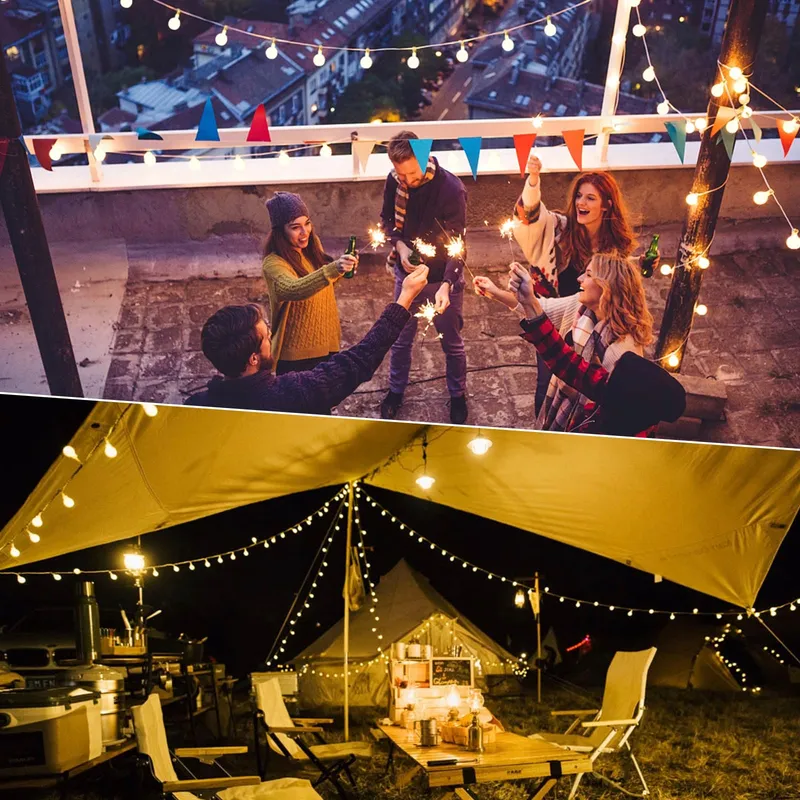 A.BIGWHALE Lichtsnoer Bollen 30 LED Warmwit Waterdicht — foto 7