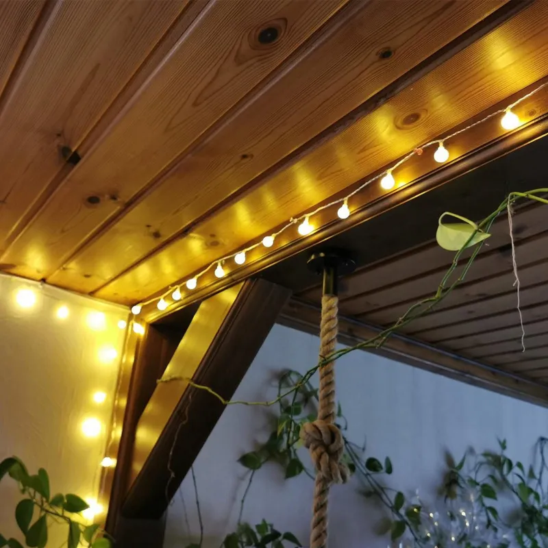 A.BIGWHALE Lichtsnoer Bollen 30 LED Warmwit Waterdicht — foto 6