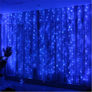 HXWEIYE LED Lichtgordijn 300LED 3x3m USB 8 Modi — miniatuur 2