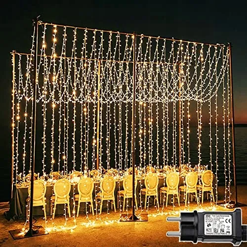 JOYCOME LED Lichtgordijn Waterdicht 6x3m 600 LED 8 Modi — foto 2