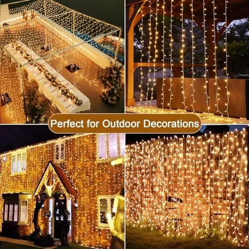 JOYCOME LED Lichtgordijn Waterdicht 6x3m 600 LED 8 Modi — foto 3