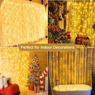 JOYCOME LED Lichtgordijn Waterdicht 6x3m 600 LED 8 Modi — miniatuur 4