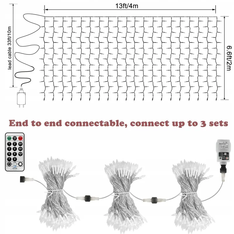 CERIAL Lichtgordijn Buiten 4X2M 300LED Waterdicht — foto 7
