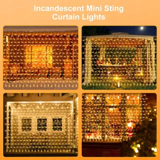 CERIAL Lichtgordijn Buiten 4X2M 300LED Waterdicht — miniatuur 6