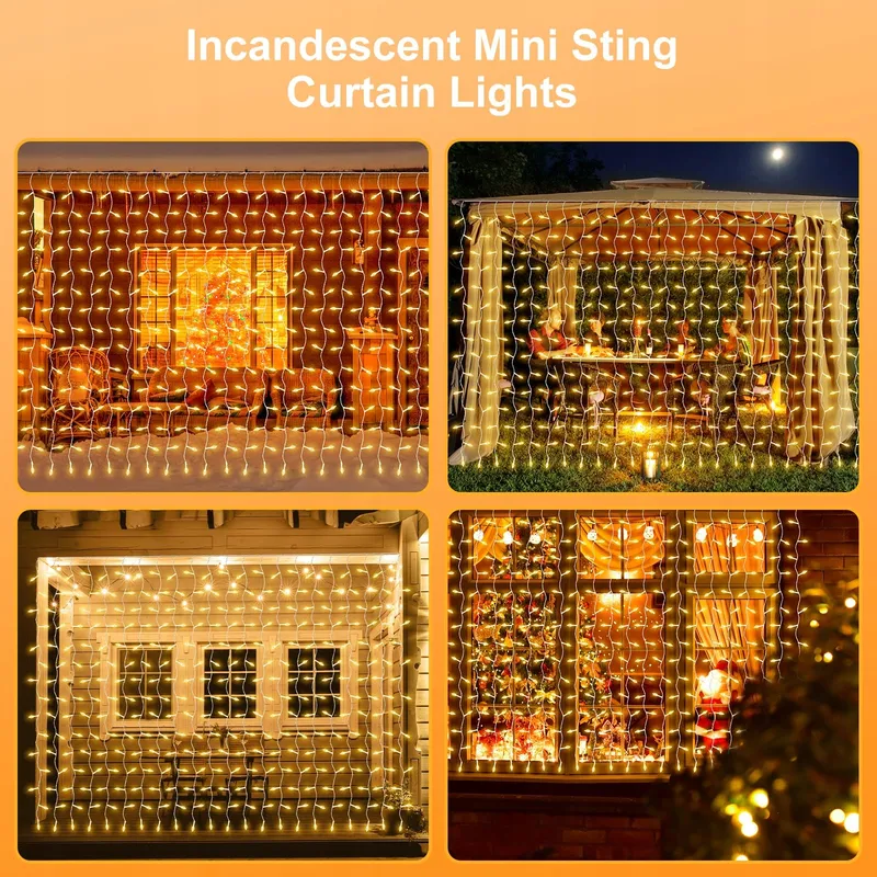 CERIAL Lichtgordijn Buiten 4X2M 300LED Waterdicht — foto 6