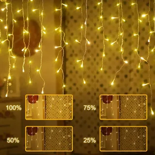 TARGETONE Lichtgordijn Binnen Buiten 352 LED 10m 11 Modi — miniatuur 4
