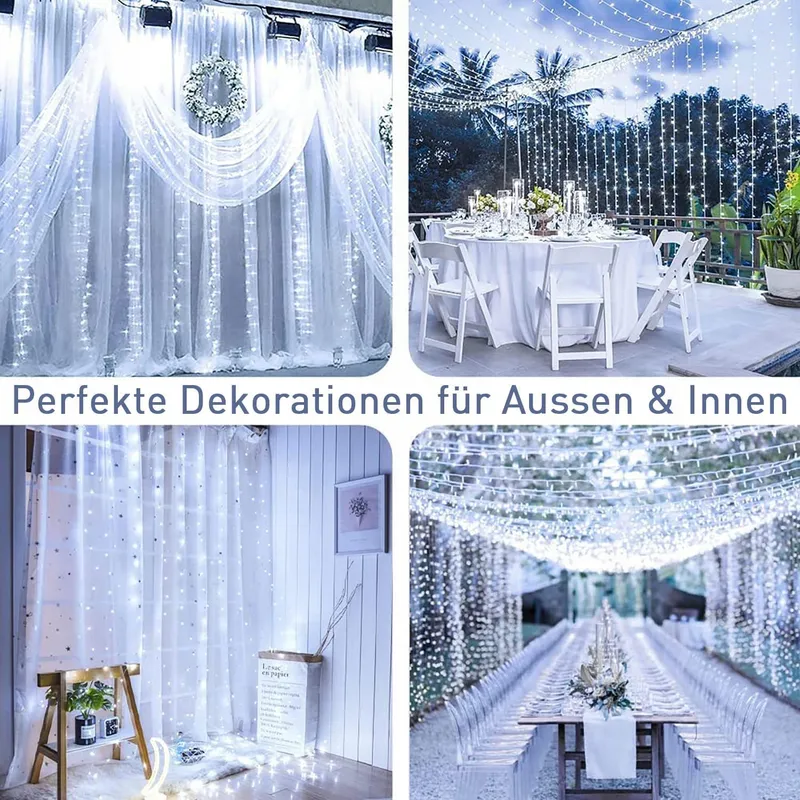 JOYCOME LED Lichtgordijn Decoratief 6x3m 600LED — foto 6