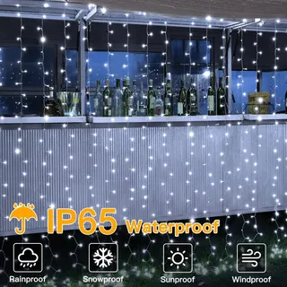 YOWIN LED Lichtgordijn 6x3m 600 LED Met Stekker — miniatuur 7