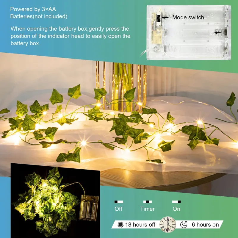 BIGZOM LED Lichtsnoer Klimop Slinger 2M 20 LED — foto 3