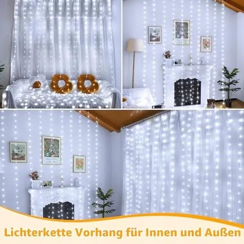 OLLNY Lichtgordijn Waterdicht 3x3m 300 LED — foto 6