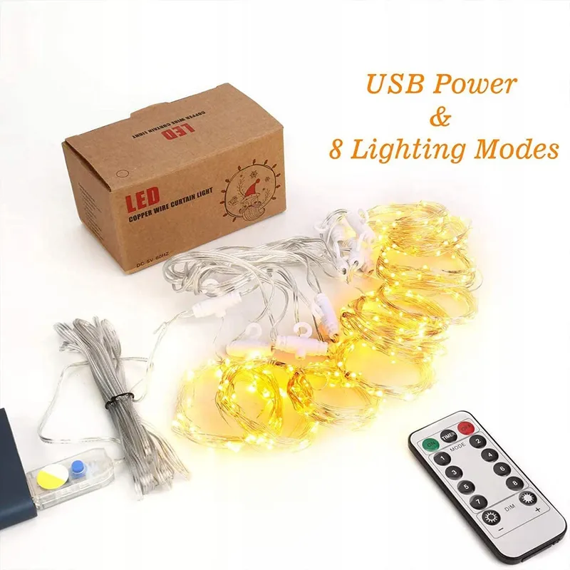 DAZSPIRIT Lichtgordijn Waterdicht 3Mx3M 300LED — foto 8