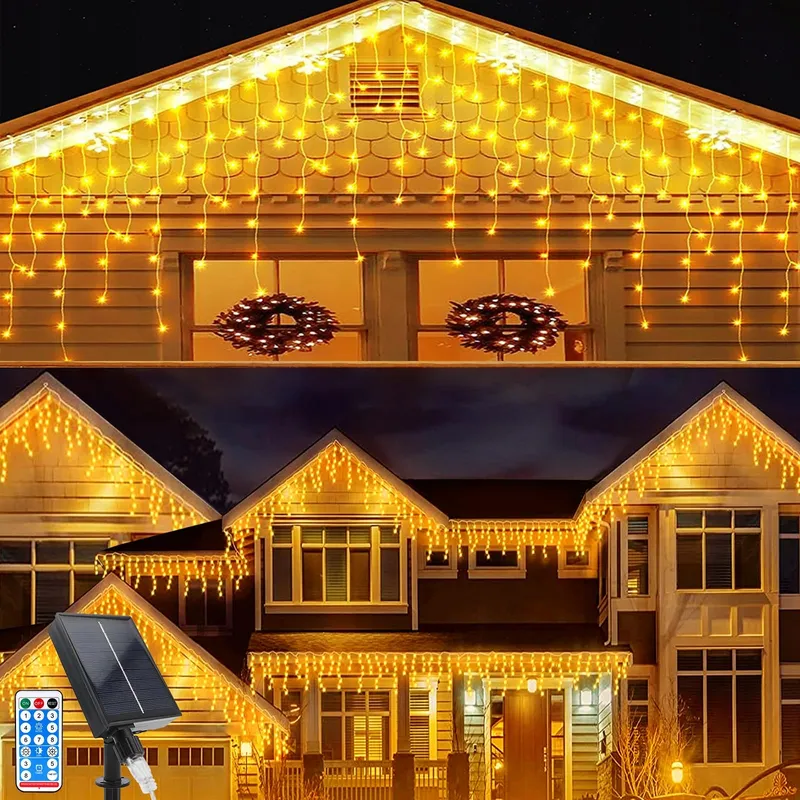 ACXILEXY Solar IJspegel Lichtgordijn 8M 264 LED Afstandsbediening — foto 1