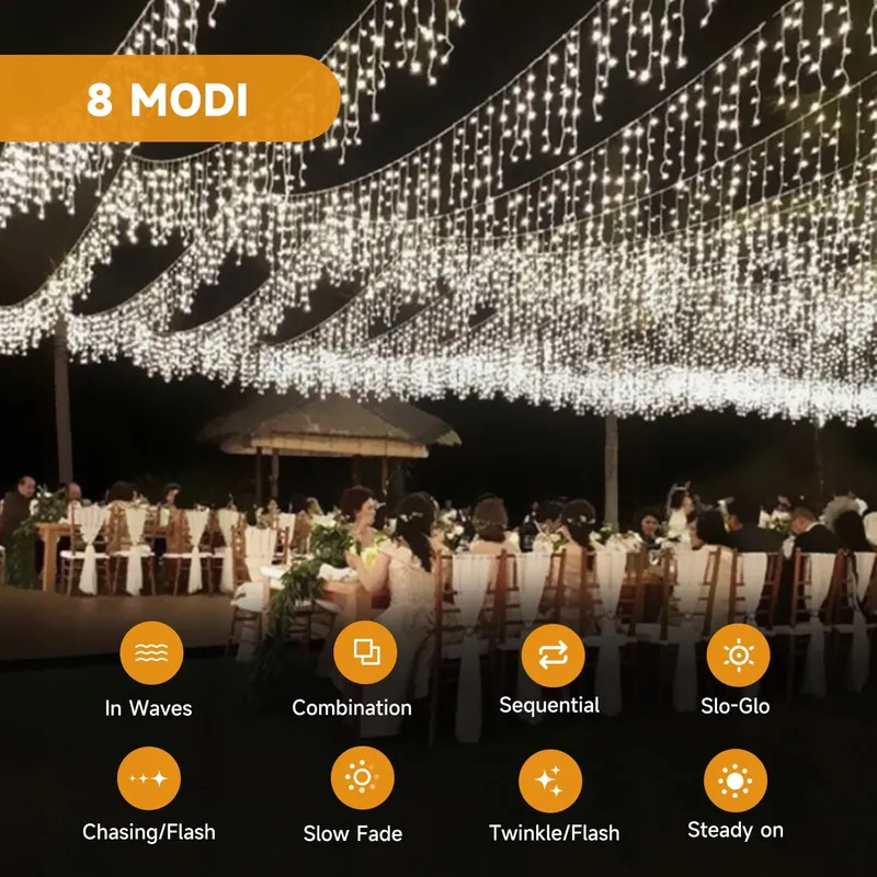 WOWDSGN LED IJspegel Lichtketting 15M 660 LED Timer IP44 — foto 4