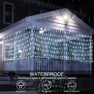 JIMACRO Solar Verlichtingsnet Decoratief 2x3m 192 LED — miniatuur 4