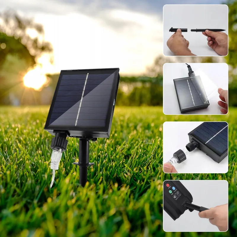 JIMACRO Solar Verlichtingsnet Decoratief 2x3m 192 LED — foto 5
