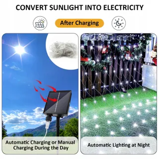 JIMACRO Solar Verlichtingsnet Decoratief 2x3m 192 LED — miniatuur 2