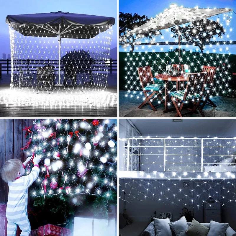 JIMACRO Solar Verlichtingsnet Decoratief 2x3m 192 LED — foto 7
