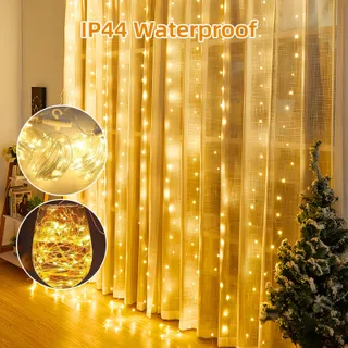 JSDOIN Lichtgordijn Decoratief 3,6x3m 360LED 8 Standen — miniatuur 3