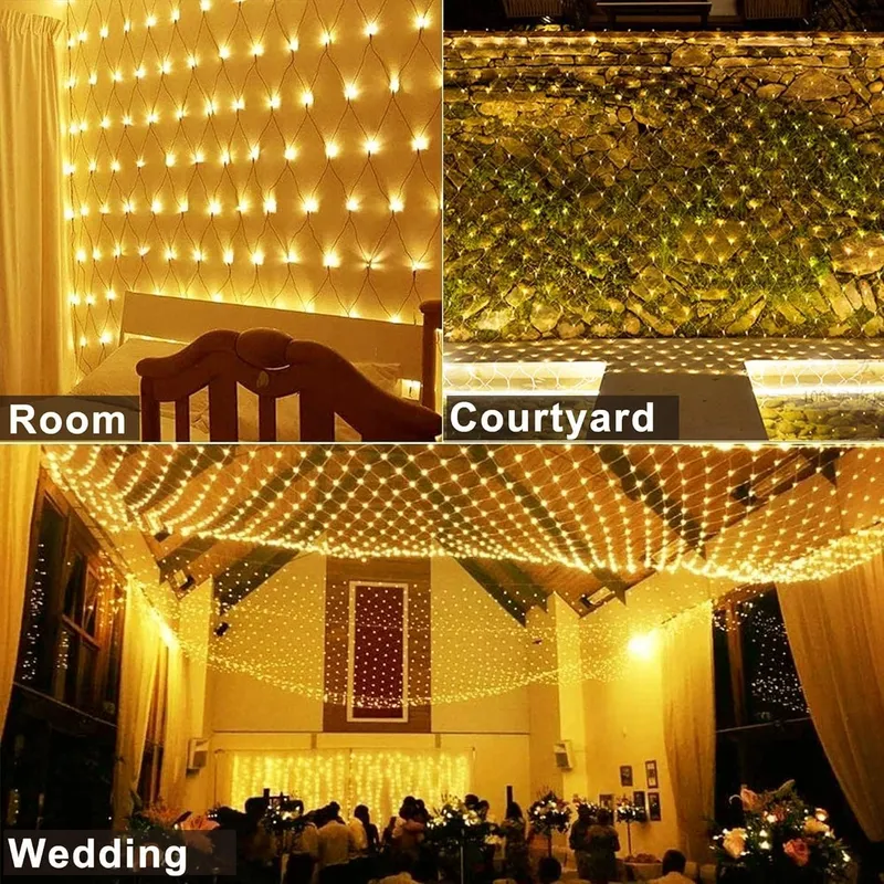 YOWIN Lichtnet Buiten 3x2m 200 LED Timer IP65 Waterdicht — foto 8