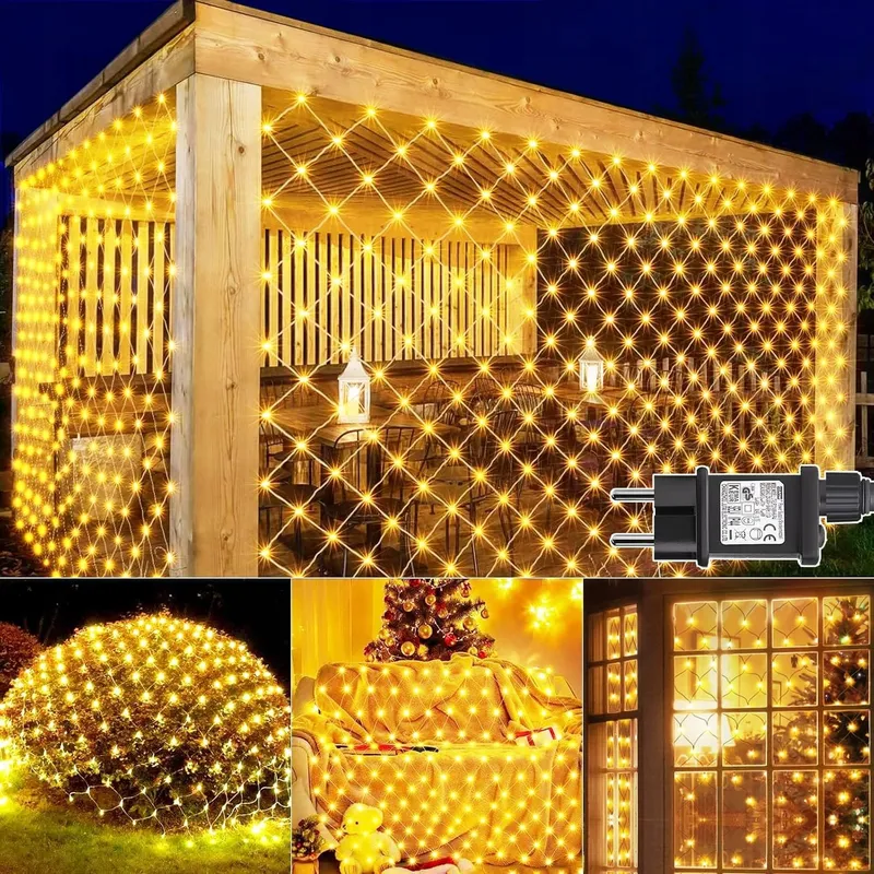 YOWIN Lichtnet Buiten 3x2m 200 LED Timer IP65 Waterdicht — foto 1