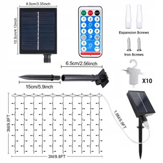 MICACORN Lichtgordijn Decoratief 3Mx3M 300LED — miniatuur 6