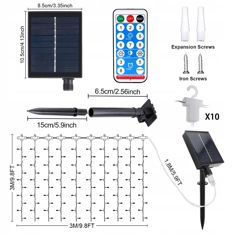 MICACORN Lichtgordijn Decoratief 3Mx3M 300LED — foto 6