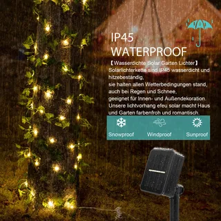 BIGZOM Solar Lichtsnoer Klimop Bladeren 120 LED 12M — miniatuur 5