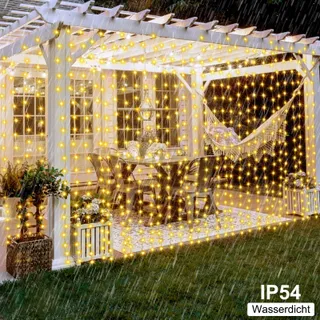 DBFAIRY LED Lichtgordijn 2x2M 200 LED Afstandsbediening Timer — miniatuur 4