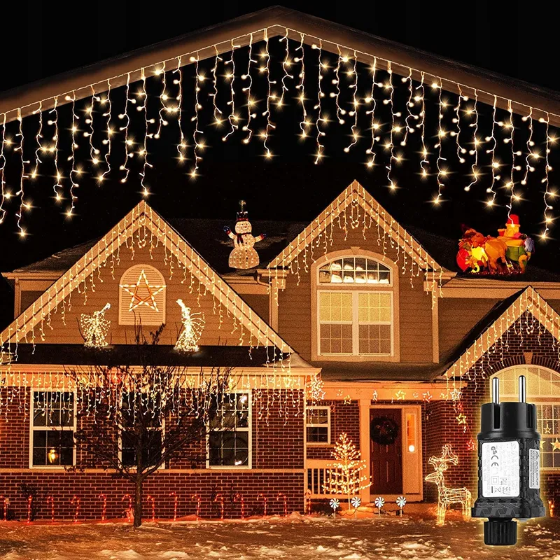 SALCAR LED Lichtgordijn 8M 200 LED Spatwaterdicht 8 Modi — foto 1