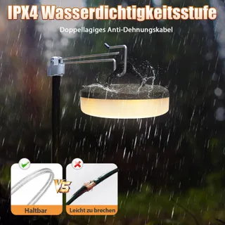 YIZHET Camping LED Lichtsnoer 10M Waterdicht USB Oprolbaar — miniatuur 5
