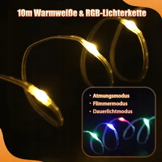 YIZHET Camping LED Lichtsnoer 10M Waterdicht USB Oprolbaar — miniatuur 3