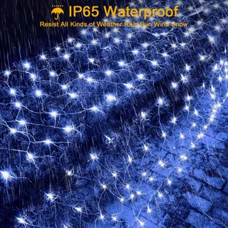 GHONLZIN Solar LED Netverlichting Waterdicht 192 LED 2x3m — miniatuur 4