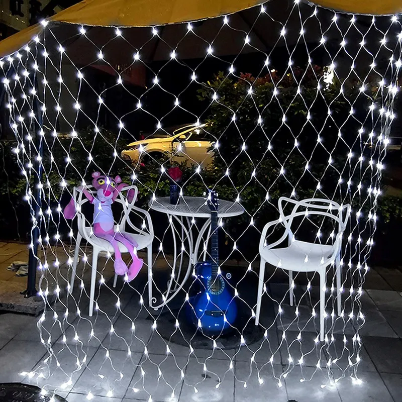 GHONLZIN Solar Lichtnet 1,5x1,5M 96 LED 8 Modi Waterdicht — foto 5