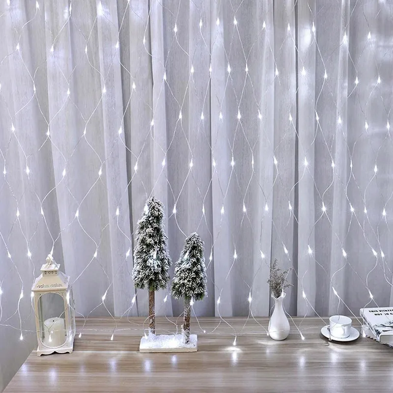 GHONLZIN Solar Lichtnet 1,5x1,5M 96 LED 8 Modi Waterdicht — foto 7