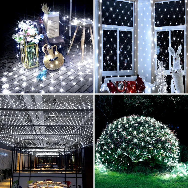 GHONLZIN Solar Lichtnet 1,5x1,5M 96 LED 8 Modi Waterdicht — foto 6