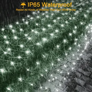 GHONLZIN Solar Lichtnet 1,5x1,5M 96 LED 8 Modi Waterdicht — miniatuur 4