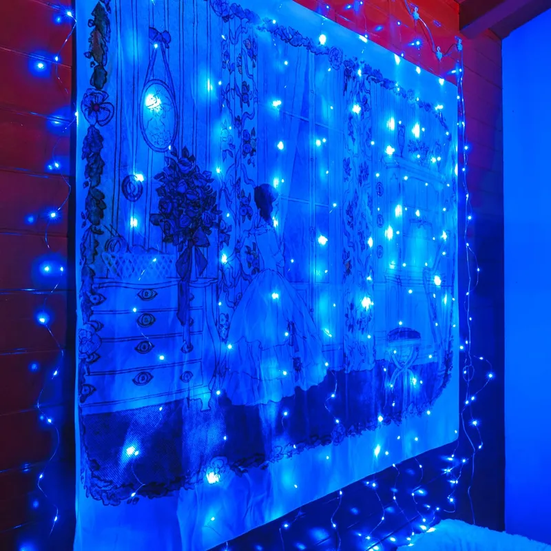 OLLNY LED Lichtgordijn 2x2m 200 LED USB Raam — foto 6