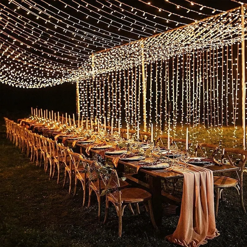 DEKOFUN Lichtgordijn Buiten 6x3m 600 LED Waterdicht 8 Modi — foto 8