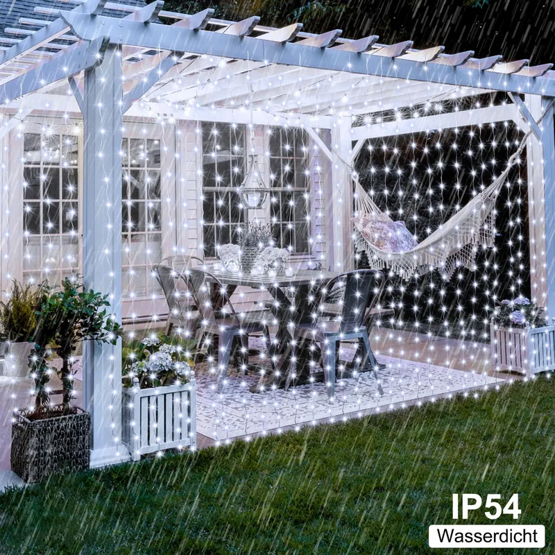 DBFAIRY Lichtgordijn Decoratief 2x2m 200LED 8 Standen — foto 4