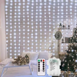 DBFAIRY Lichtgordijn Decoratief 2x2m 200LED 8 Standen — miniatuur 1