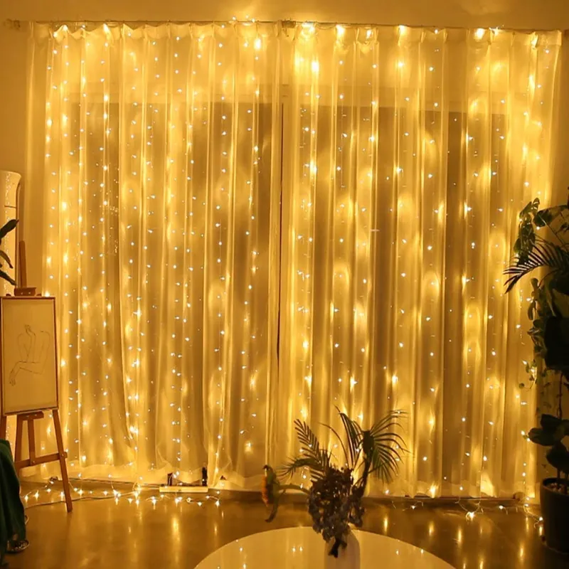 CORST Lichtgordijn Binnen Buiten 2x2m Batterij Afstandsbediening — foto 2