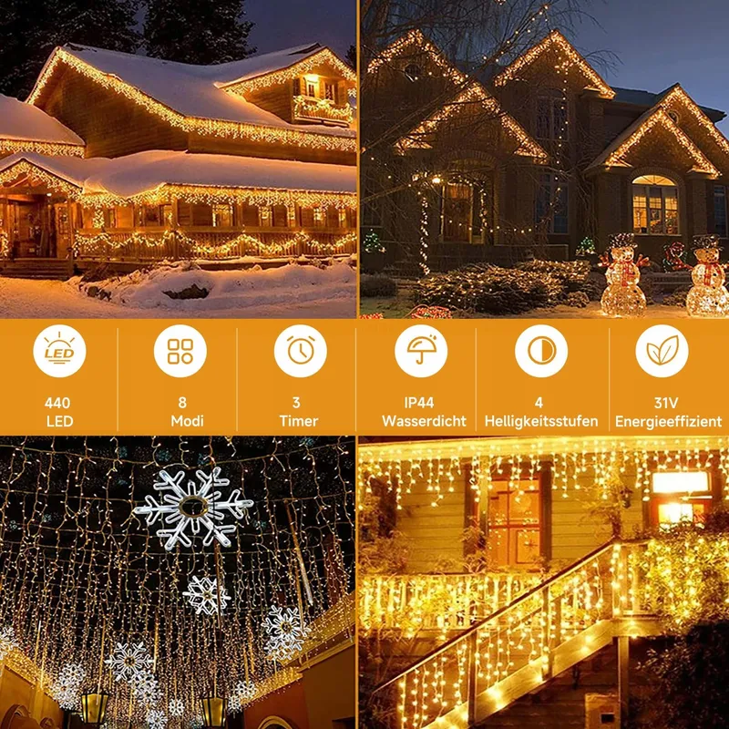 WOWDSGN Lichtgordijn Waterdicht 20M 880 LED — foto 4