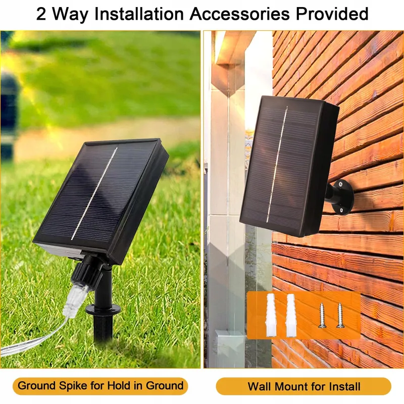 JIMACRO Solar Lichtgordijn Waterdicht 3x3M 300 LED 8 Modi — foto 5