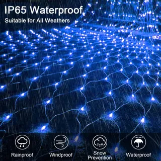 WOSKJXAS Solar Lichternet 192 LED 2x3M — miniatuur 2