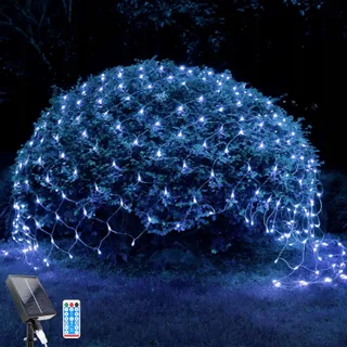 WOSKJXAS Solar Lichternet 192 LED 2x3M — miniatuur 1