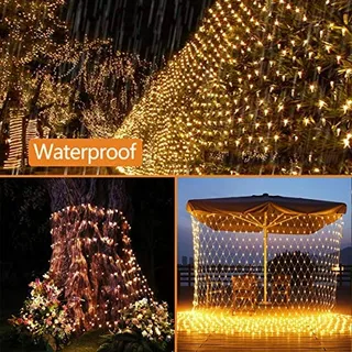 TIYUPA LED Lichtnet Kerst Decoratief 3x2M 204 LED — miniatuur 6