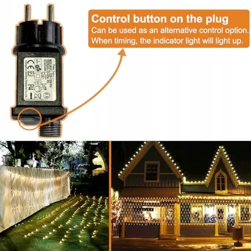 TIYUPA LED Lichtnet Kerst Decoratief 3x2M 204 LED — foto 5